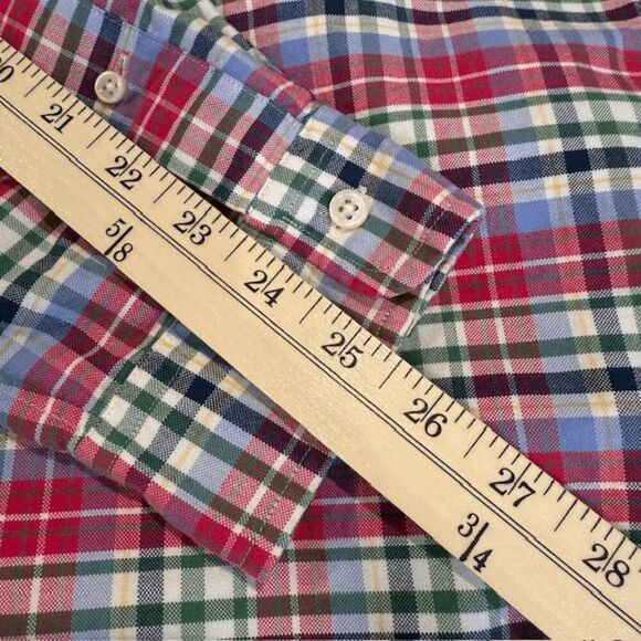 Vintage RALPH LAUREN Multicolor Madras Plaid Classic Button Down Men's Size XL - Picture 11 of 12
